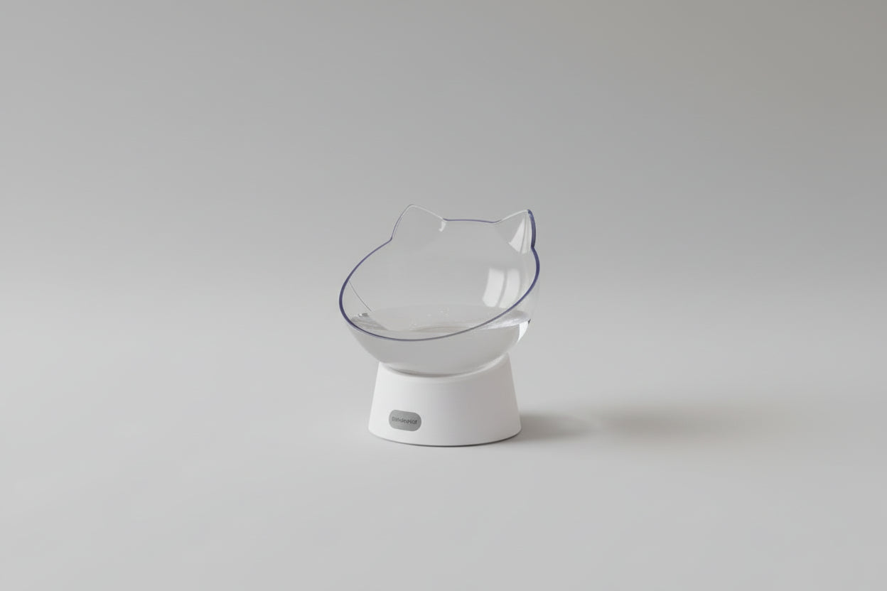 Double bol incliné 15° pour chats – Protection cervicale & confort