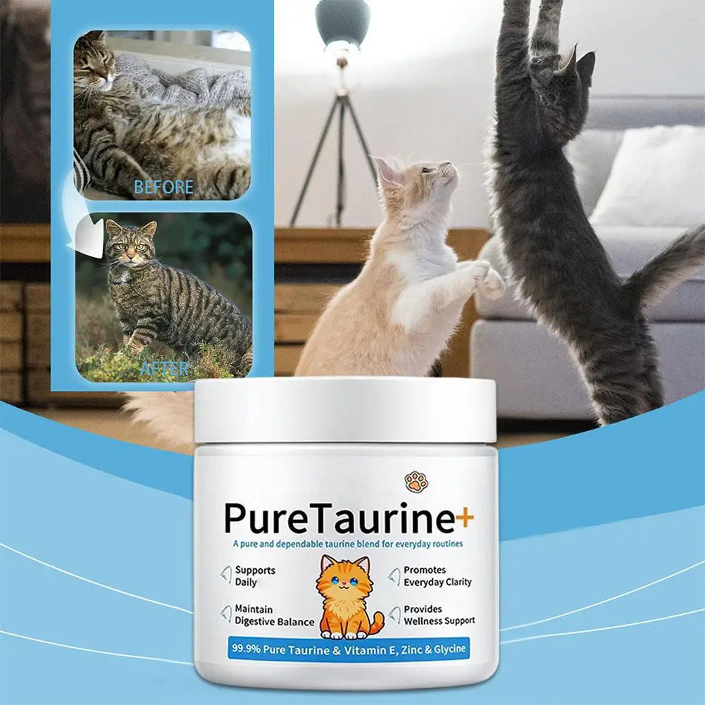 Taurine pure 99,9% pour chat – Santé cœur & vision | Yo Wel
