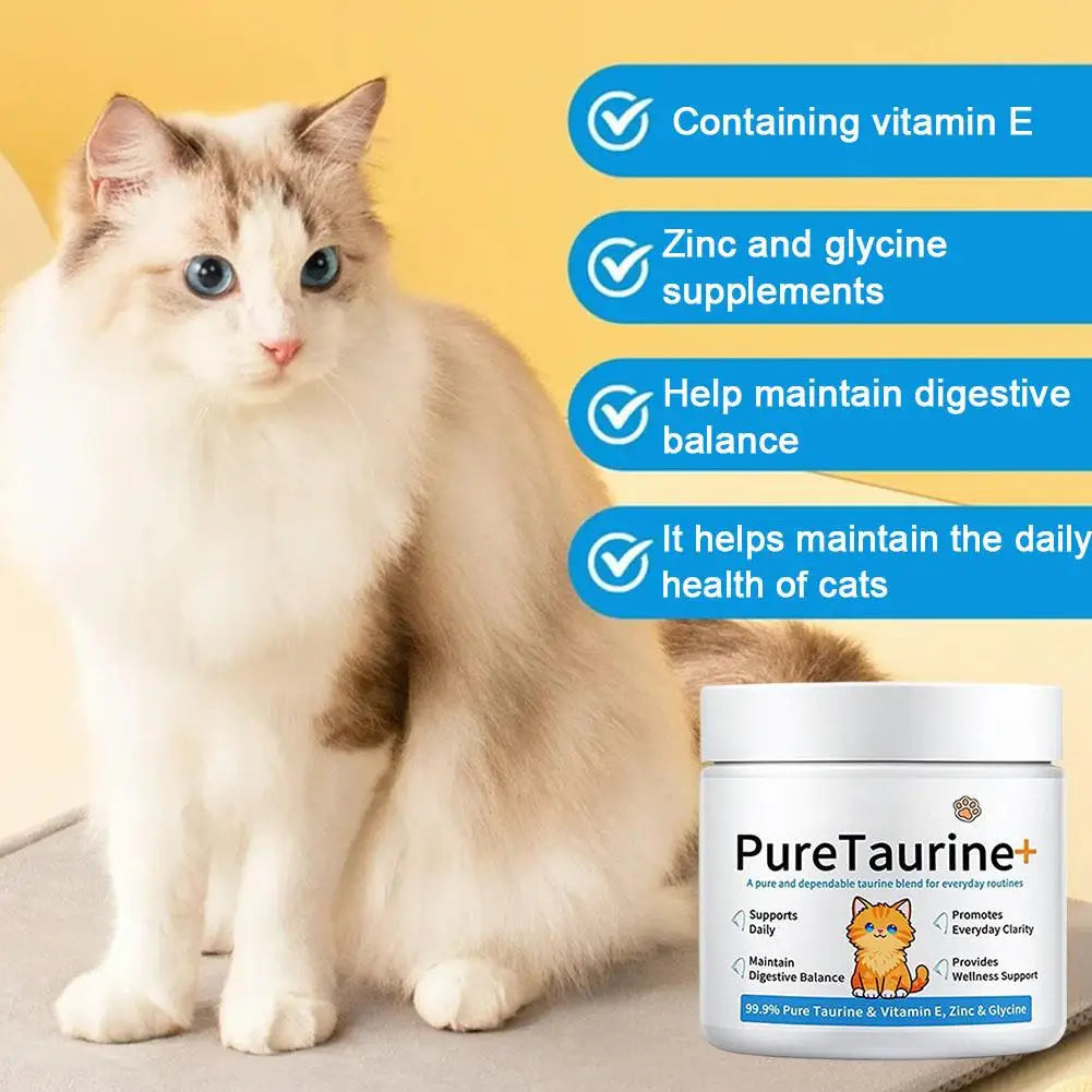 Taurine pure 99,9% pour chat – Santé cœur & vision | Yo Wel