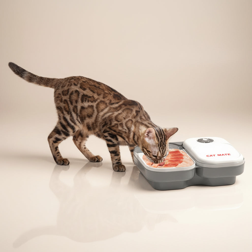 Distributeur automatique de nourriture pour chats – Programmable & intelligent