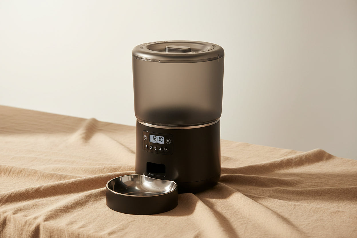 Mangeoire automatique 4L WiFi pour chats — Bol inox & app