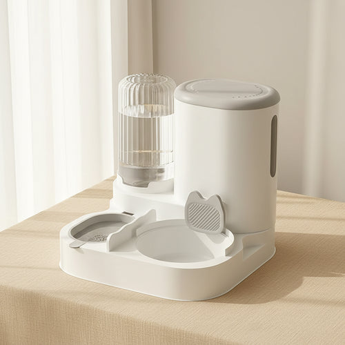 Bol mangeoire automatique avec distributeur d’eau intégré pour chats