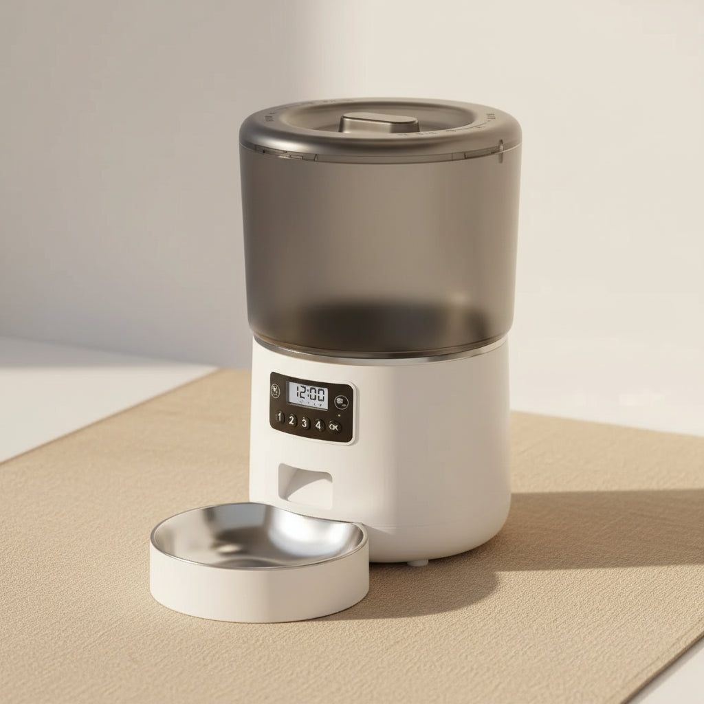 Mangeoire automatique 4L WiFi pour chats — Bol inox & app