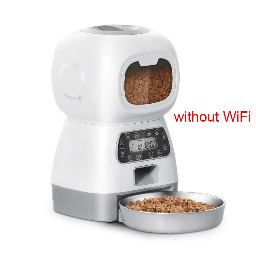 Mangeoire automatique 3,5L WiFi pour chats — Anti-glouton & vocal